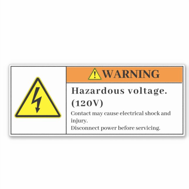 Avertissement Étiquette de tension dangereuse VLO9 (Devant)
