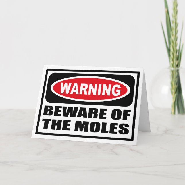 Avertissement MÉFIEZ DE LA Carte de voeux MOLES (Devant)