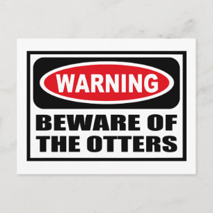 Avertissement MÉFIEZ DE LA Carte Postale OTTERS
