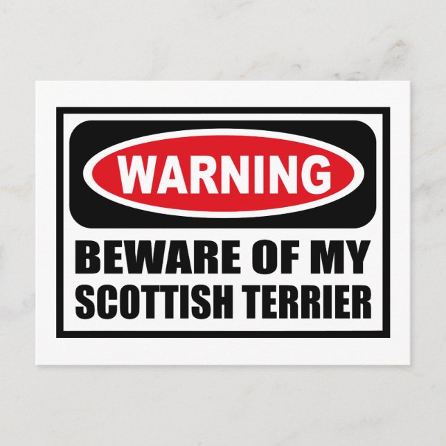 Avertissement MÉFIEZ DE MA CARTE Postale SCOTTISH  (Devant)