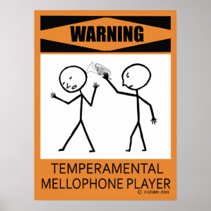 Avertissement Poster du joueur de microphone Tempe