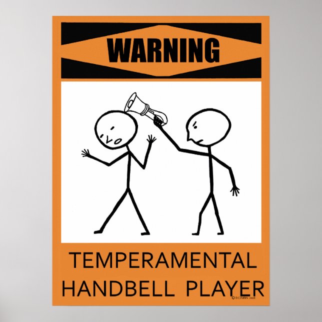 Avertissement Poster du lecteur de sonnette tempor (Devant)