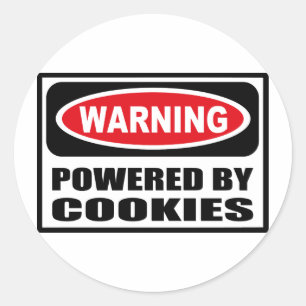 Avertissement POWERED BY COOKIES Sticker