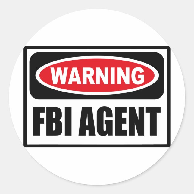 Avertissement Sticker de l'agent du FBI (Devant)