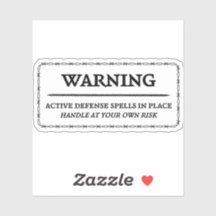 Avertissement : Sticker des sorts de défense activ