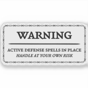Avertissement : Sticker des sorts de défense activ