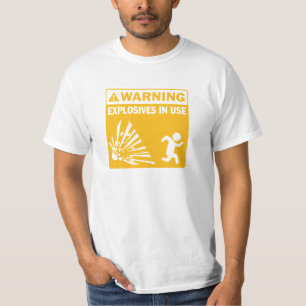 Avertissement ! T-shirt en service d'explosifs