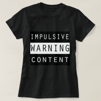 AVERTISSEMENT ! T-shirt noir féminin impopulaire