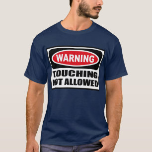 Avertissement TOUCHANT le T-shirt foncé des homme