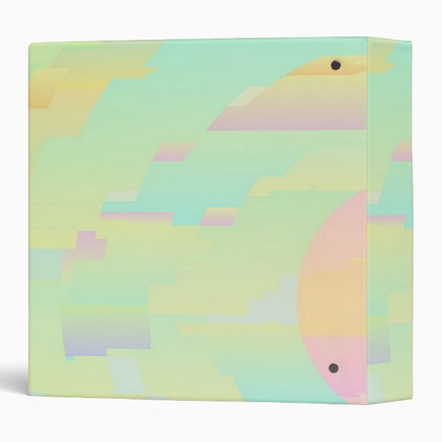 Avery 3 ring binder with abstract art sky design (Back/Spine)