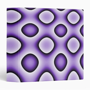 Avery Binder, Abstract Trippy Retro Circles Purple Binder