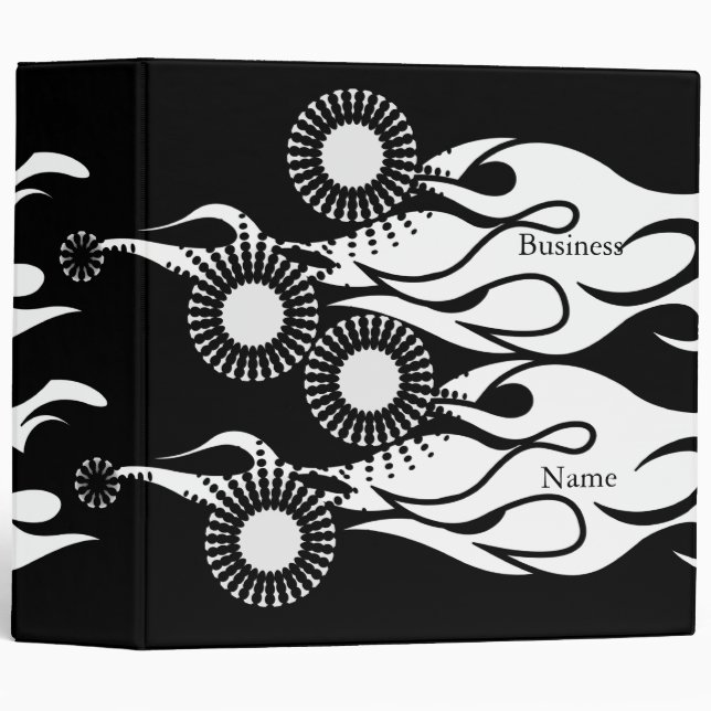Avery Binder Black & White Style Abstract Enflame (Front/Spine)