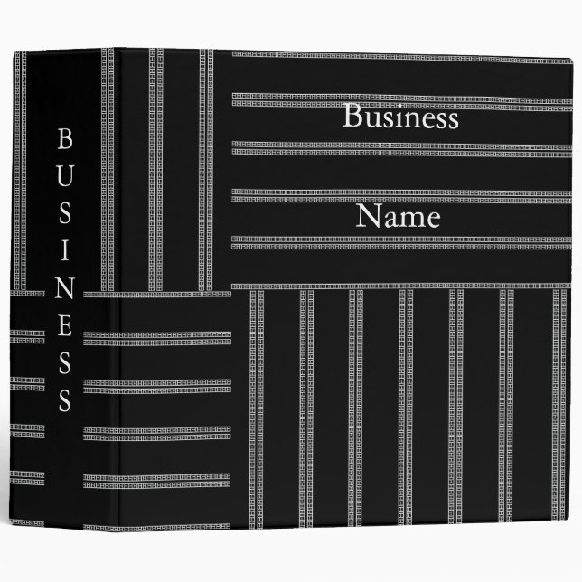 Avery Binder Black & White Style Stripe (Front/Spine)