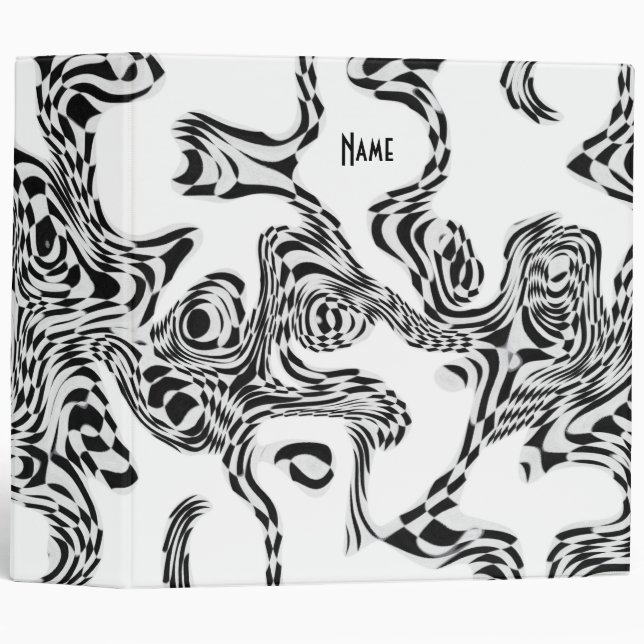 Avery Binder Black & White Style Twisted Snake 2 (Front/Spine)