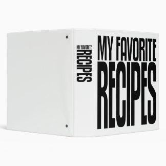 Avery Binder, My Favourite Recipes, Black text Binder