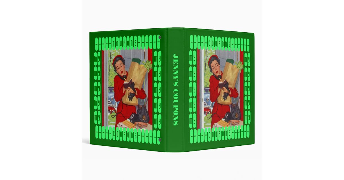 Avery Binder Retro COUPON ORGANIZER MY COUPONS Zazzle