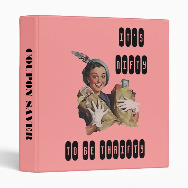 Avery Binder Retro Happy Shopper Coupon Organizer (Front/Spine)