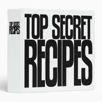 Avery Binder, Tall Skinny Text, Top Secret Recipes Binder