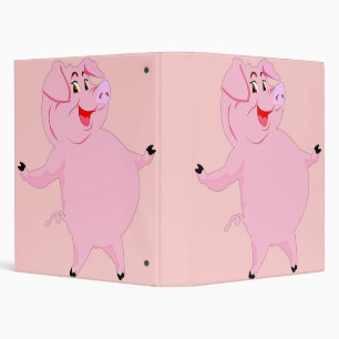 Avery Binder with Pink Pigs