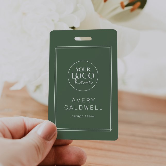 AVERY Dark Green Logo QR Code Employee ID Card Badge (AVERY Dark Green Logo QR Code Employee ID Card Badge)