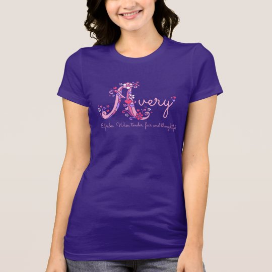 Avery girls A name meaning monogram shirt
