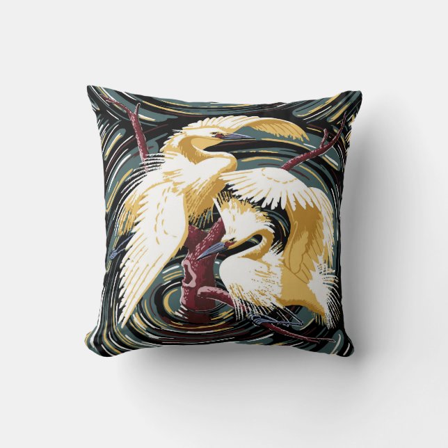 Avery Island Gold Throw Pillow (Front)