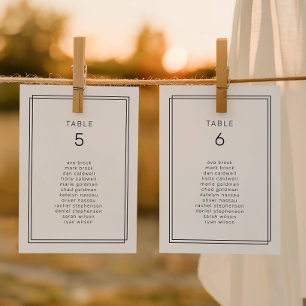 AVERY Minimalist Wedding Seating Chart Cards