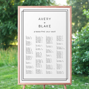 AVERY Minimalist Wedding Seating Chart Template