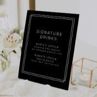 AVERY Modern Black Wedding Signature Drinks