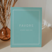 AVERY Modern Minimalist Mint Green Wedding Favour