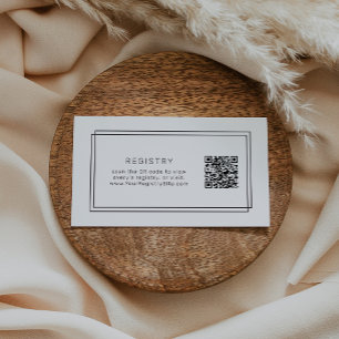 AVERY Modern Minimalist QR Code Gift Registry Enclosure Card