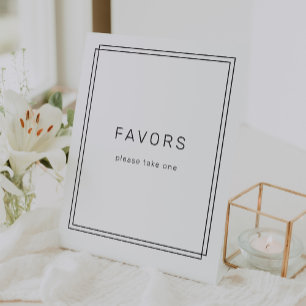 AVERY Modern Minimalist Wedding Favour Pedestal Sign