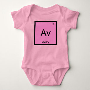 Avery Name Chemistry Element Periodic Table Baby Bodysuit