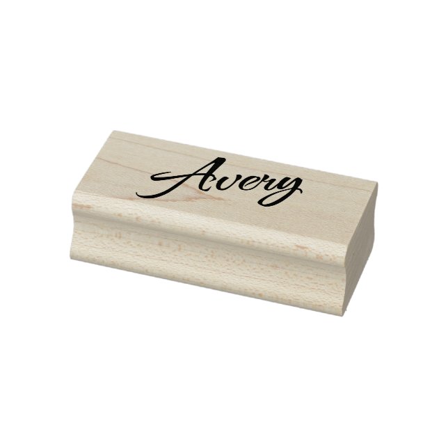 Avery name cursive decorative script font rubber stamp (Stamp)