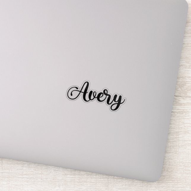 Avery Name - Handwritten Calligraphy (Detail)