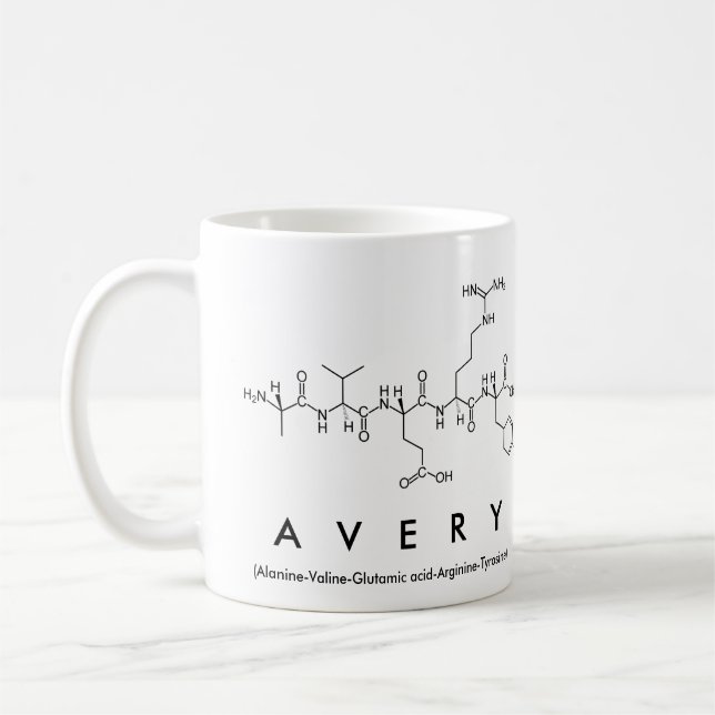 Avery peptide name mug (Left)