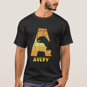Avery personalized boys dinosaur cute custom kids  T-Shirt