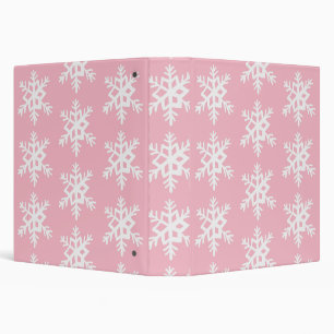 Avery Pink Snowflakes Binder