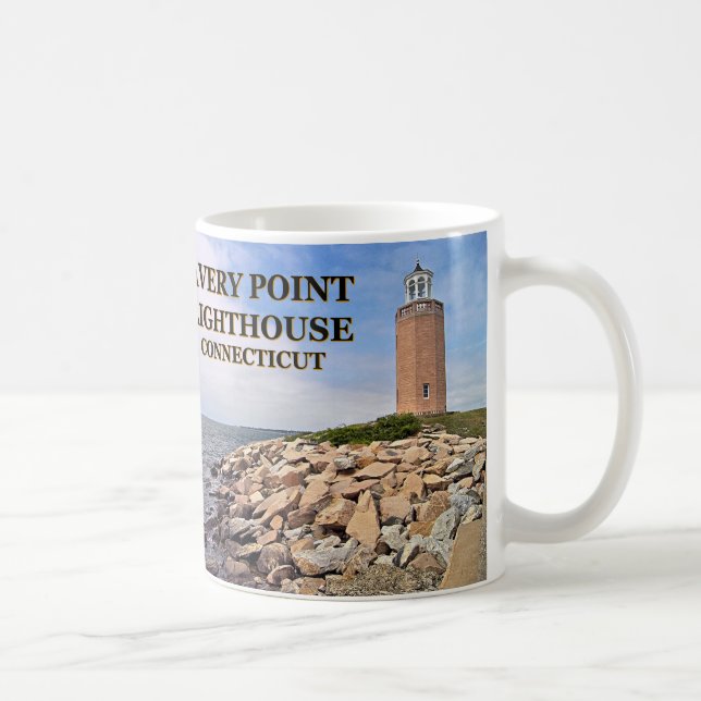 Avery Point Lighthouse, Connecticut Coffee Mug (Right)