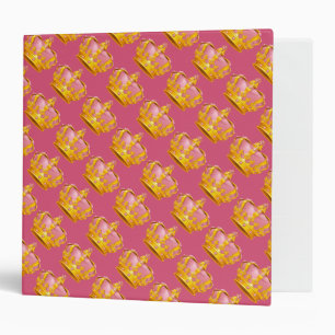 Avery Signature 2" Binder/Pink and Gold Crowns Binder