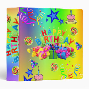 Avery Signature Binder Colourful Happy Birthday