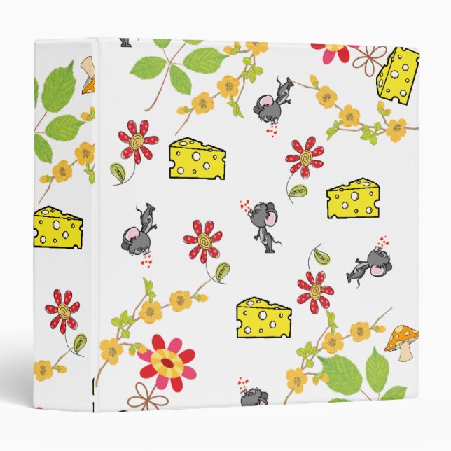 Avery Signature Binder Mouse Cheese Floral  (Front/Spine)