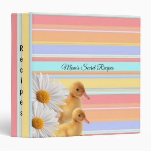 Avery Signature Binder Pastel Daisy Yellow Ducks