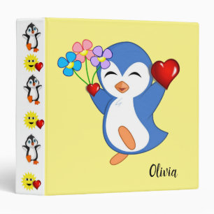 Avery Signature Binder Penguin Hearts