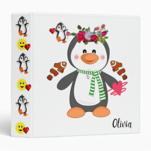Avery Signature Binder Penguin Hearts