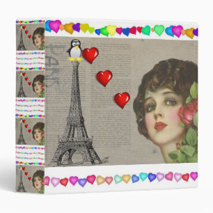 Avery Signature Binder Penguin Hearts