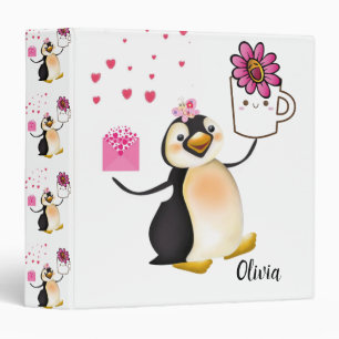 Avery Signature Binder Penguin Hearts