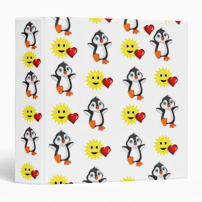 Avery Signature Binder Penguin Hearts (Front/Spine)