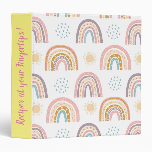 Avery Signature Binder Rainbow Watercolor  (Front/Spine)