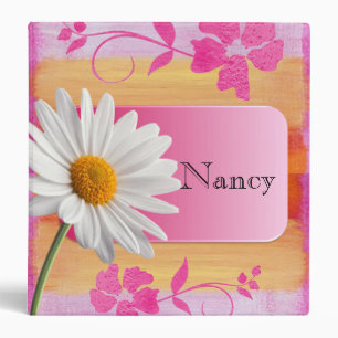 Avery Signature Binder White Daisy Pink Floral